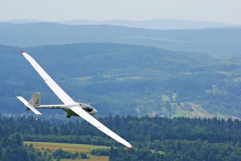 Gliding over the countryside